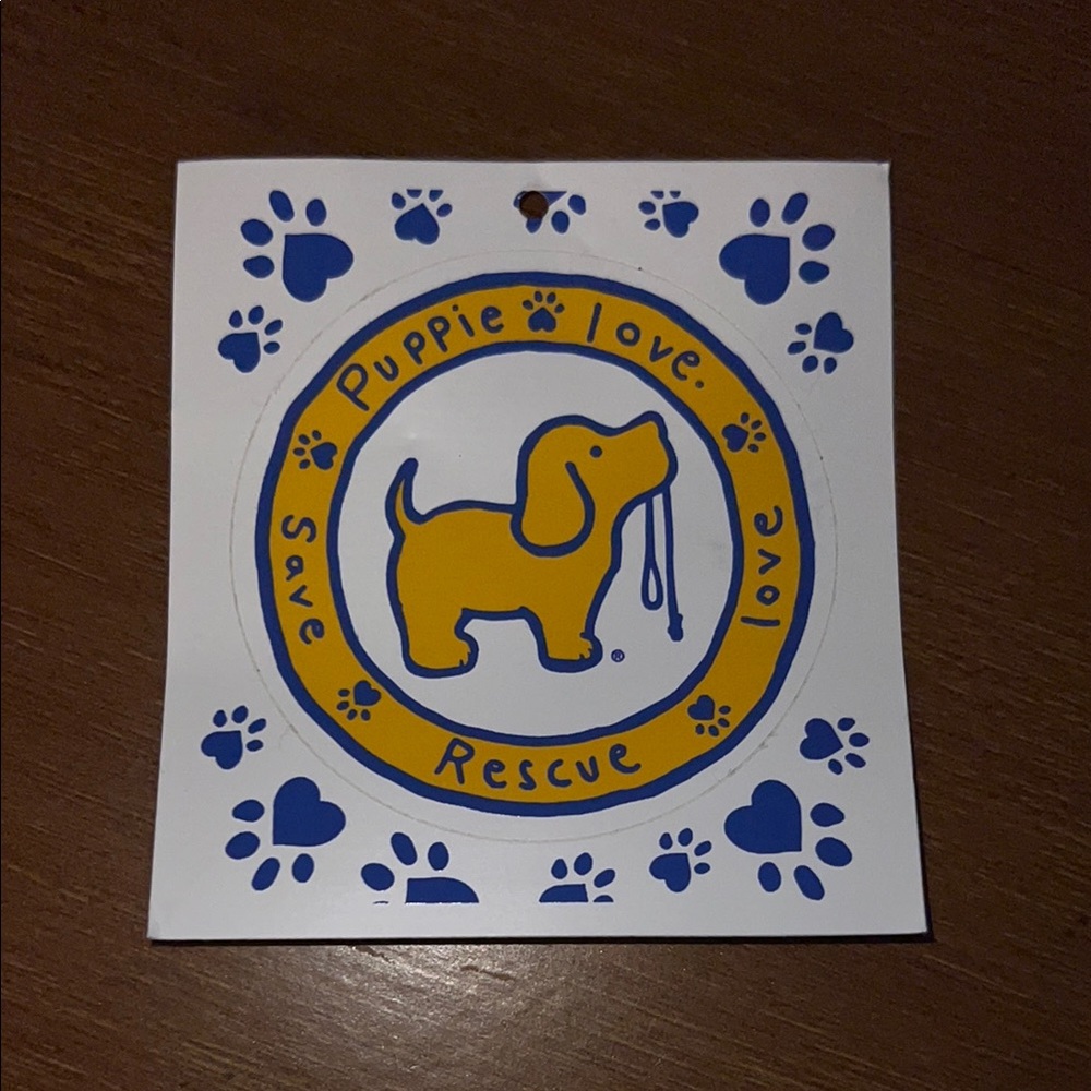 Puppie Love Logo Decal Sticker